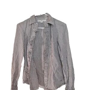 Tommy Hilfiger Pinstripe Button-Up Size Petite Small